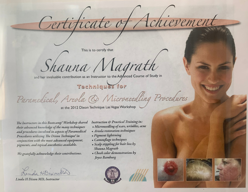 Paramedical, Areola, and Microneedling Certification 2012